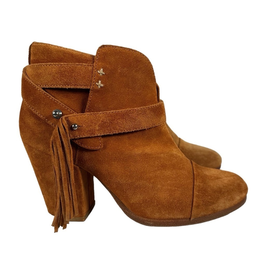 RAG & BONE Harrow Fringed Suede Ankle Boots